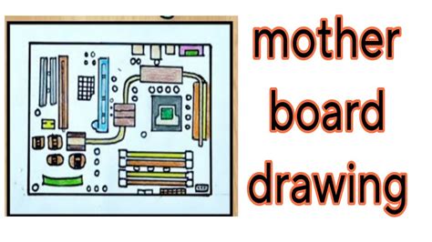 How to Draw Computer Motherboard .